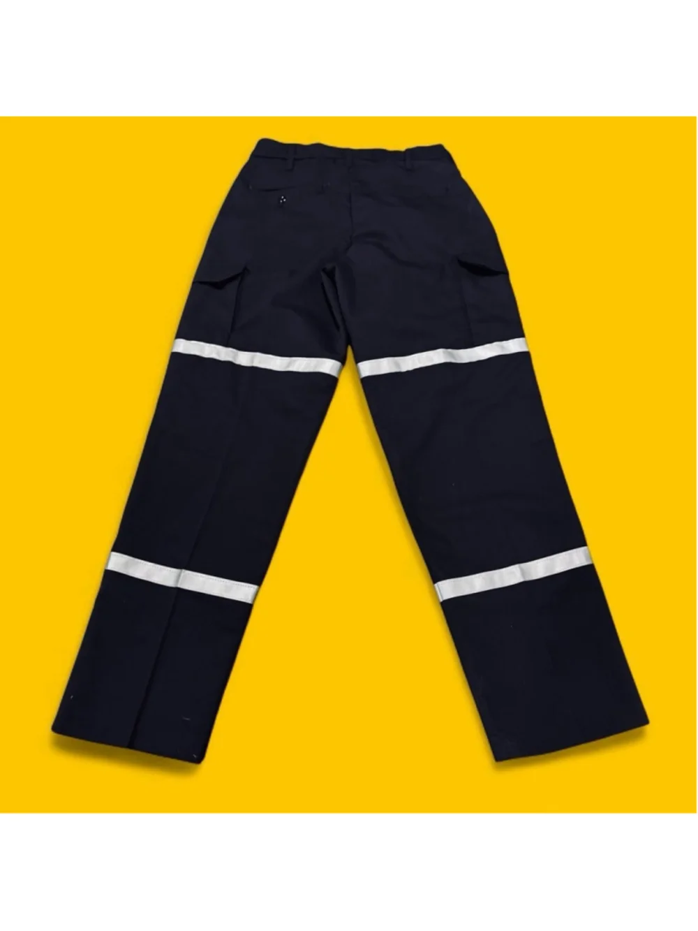SofTwill UniFirst Work Pants Men 32x32 Black Reflective Hi Vis Safety Cargo EUC